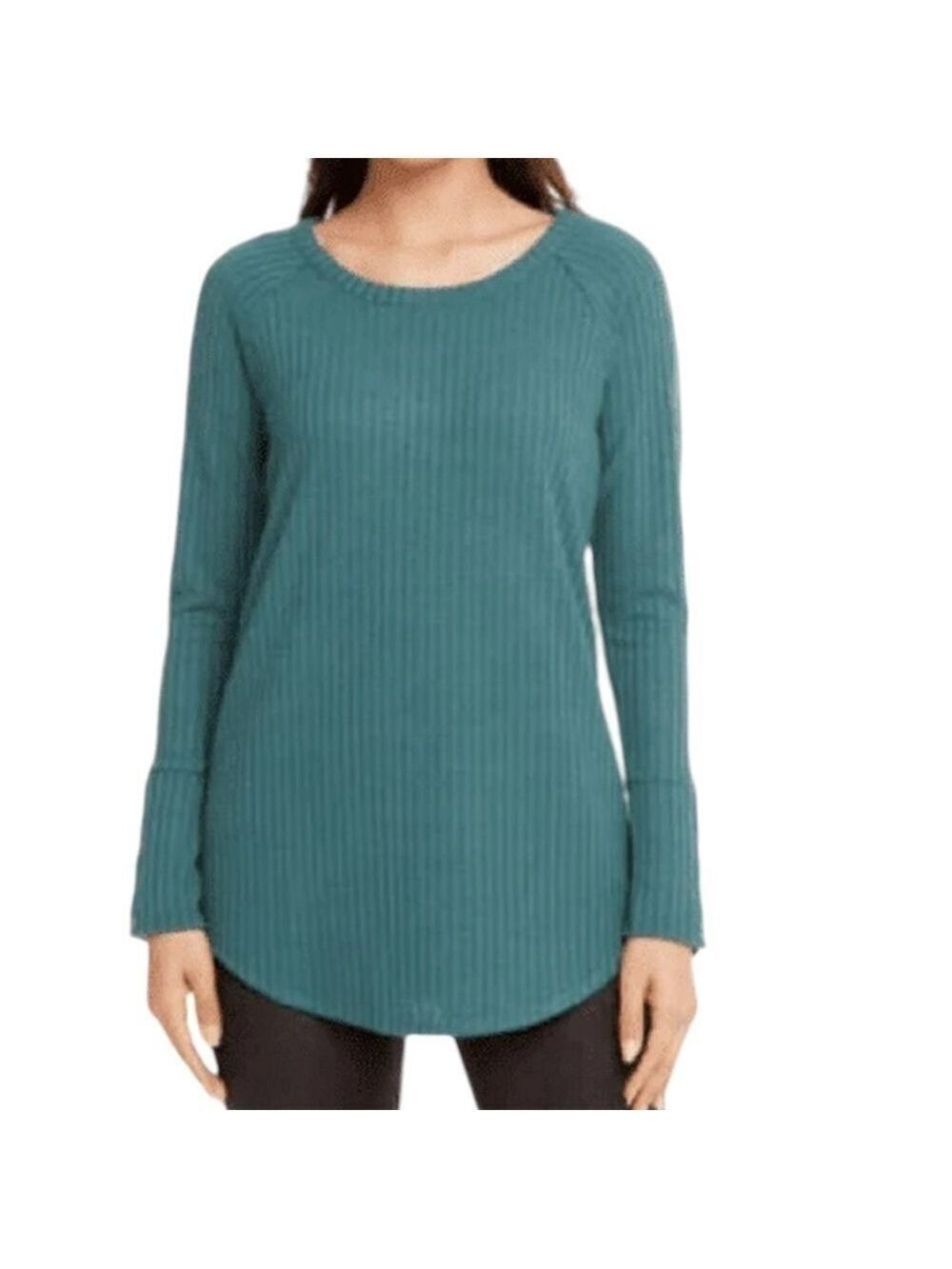 Chaser Waffle Knit Thermal Tunic Shirt in Succulent Size XXL